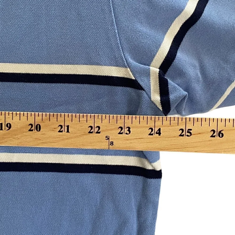 Polo Ralph Lauren Mens Polo Logo Shirt Stripped Buttons Collar Short Sleeves XXL